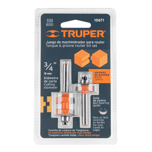 Juego de machimbrador, 3/4", con balero