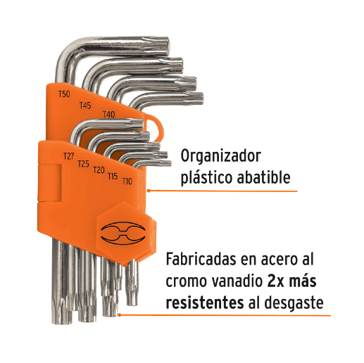 Juego de llaves torx, 9 piezas