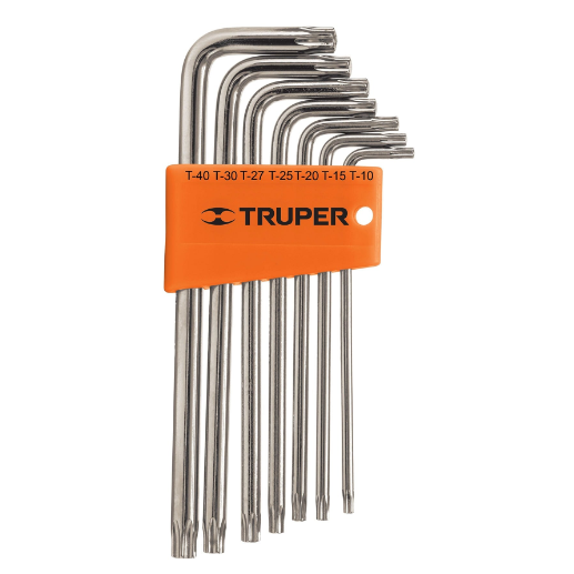 Juego de llaves Torx, 7 piezas, largas