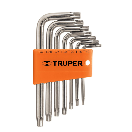 Juego de llaves torx, 7 piezas con organizador