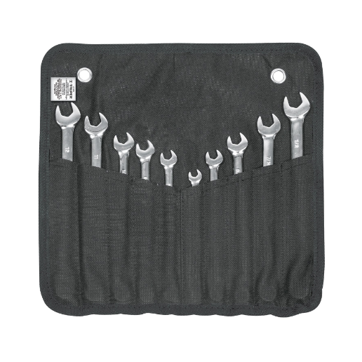 Juego de llaves combinadas, 10 piezas, pulidas en estuche