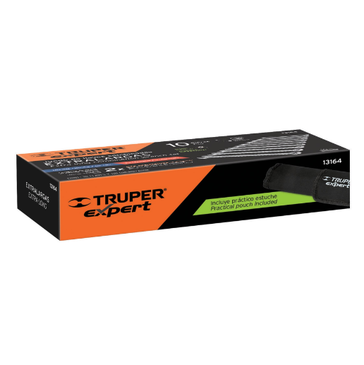 Juego de llaves combinadas, 10 piezas, pulidas en estuche