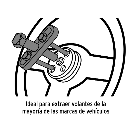 Juego de extractores de volantes, 11 piezas