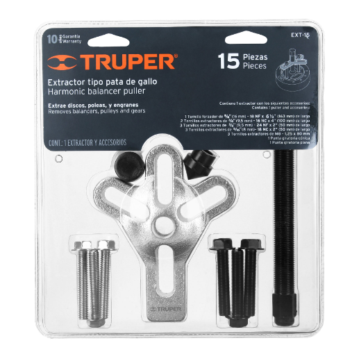 Juego de extractor tipo pata de gallo con 15 piezas