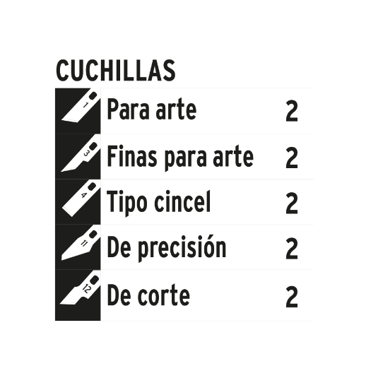 Juego de exactos Hobby con estuche 11 piezas