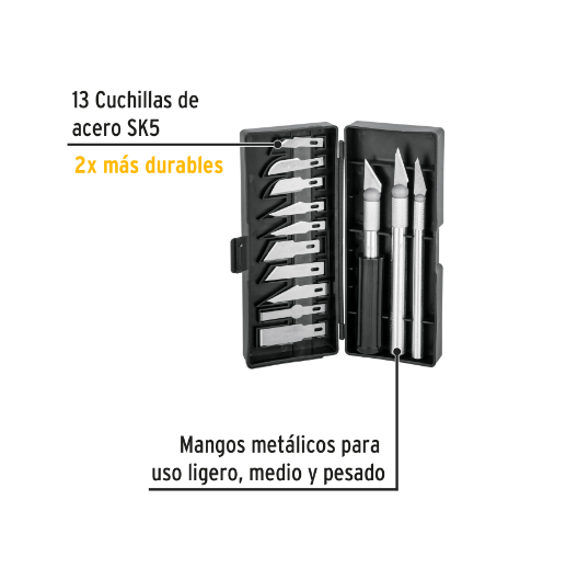 Juego de exactos con estuche, 13 piezas, pretul