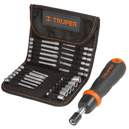 Juego de desarmador tipo matraca, 24 piezas
