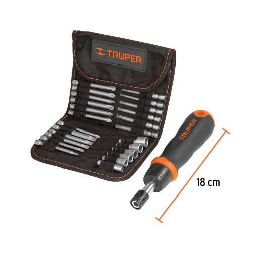 Juego de desarmador tipo matraca, 24 piezas
