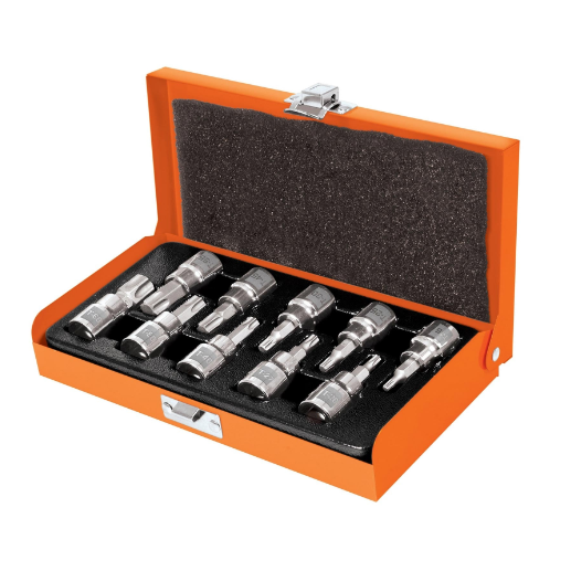 Juego de dados, punta torx, cuadro 3/8", 10 piezas