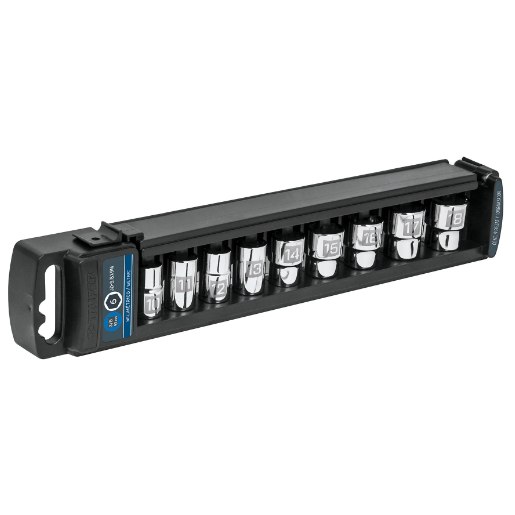 Juego de dados, cuadro 3/8", 9 piezas, milimétricos