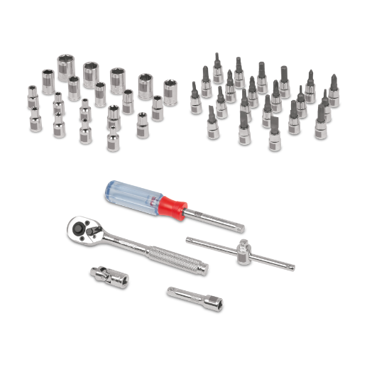 Juego de dados, cuadro 1/4", 45 piezas