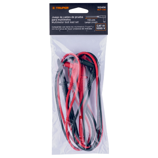 Juego de cables de prueba para multímetro, Truper