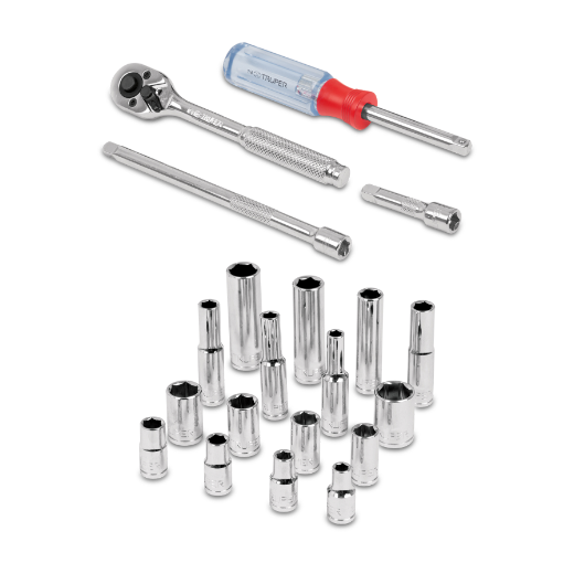 Juego de autoclé, cuadro 1/4", 20 piezas, Standard