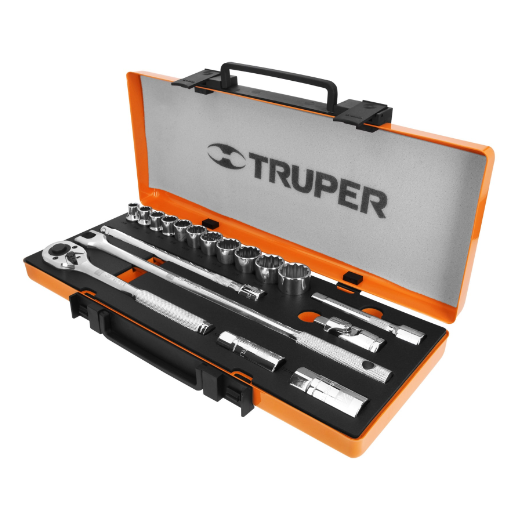 Juego de autoclé, cuadro 1/2", 18 piezas, Standard