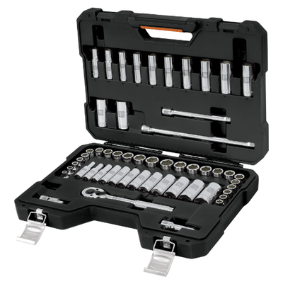 Juego de autoclé cuadro 3/8", 53 piezas, std y mm