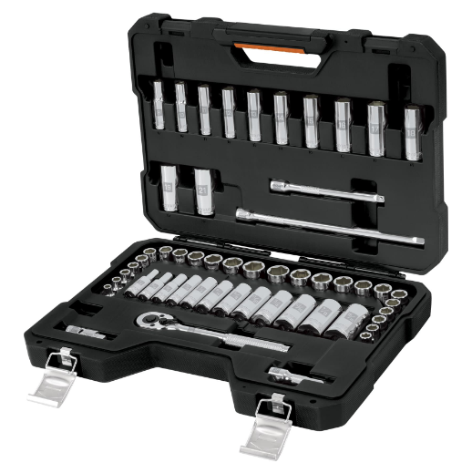 Juego de autoclé cuadro 3/8", 53 piezas, std y mm