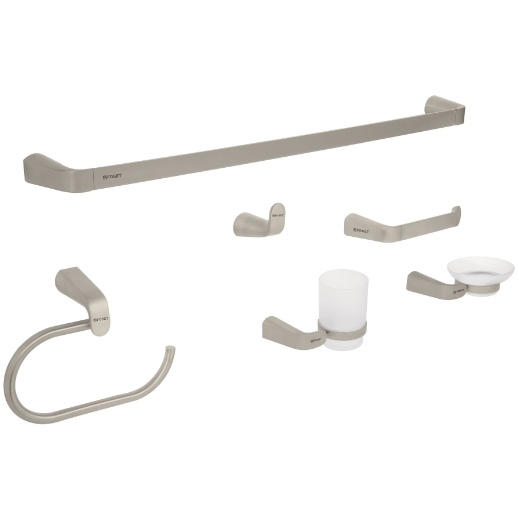 Juego de accesorios para baño,satinado, 6 piezas, Riviera