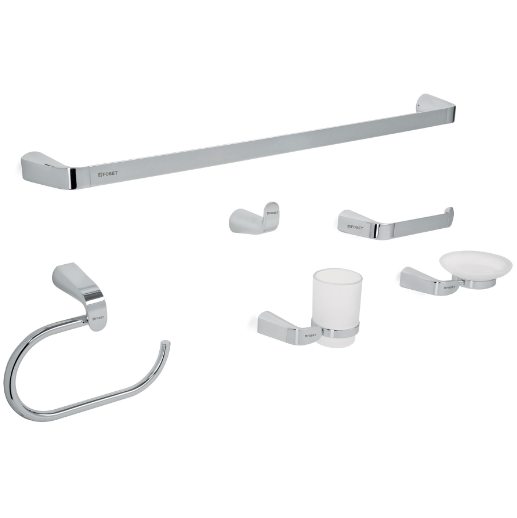 Juego de accesorios para baño, cromado, 6 piezas, Riviera