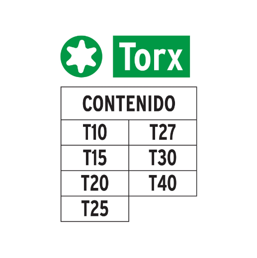 Juego de 7 puntas Torx, 2'