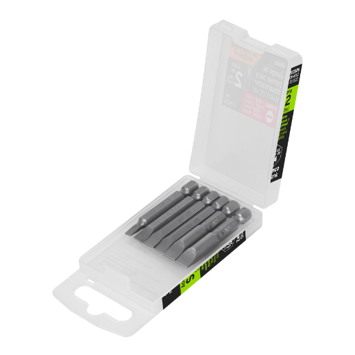 Juego de 6 puntas planas, largo 2”, Truper Expert
