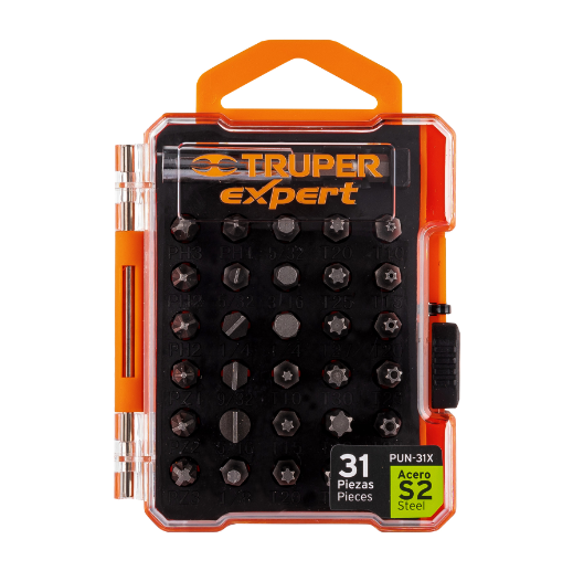 Juego de 31 puntas, 1", S2, Truper Expert