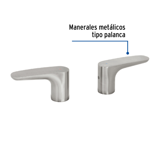 Juego de 2 manerales para lavabo, satin, Riviera