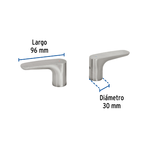 Juego de 2 manerales para lavabo, satin, Riviera