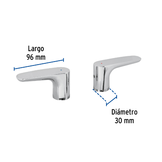 Juego de 2 manerales para lavabo, Riviera