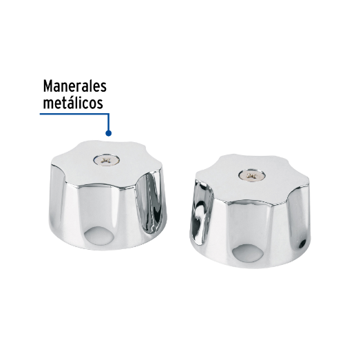 Juego de 2 manerales para lavabo y fregadero metálicos, Aqua