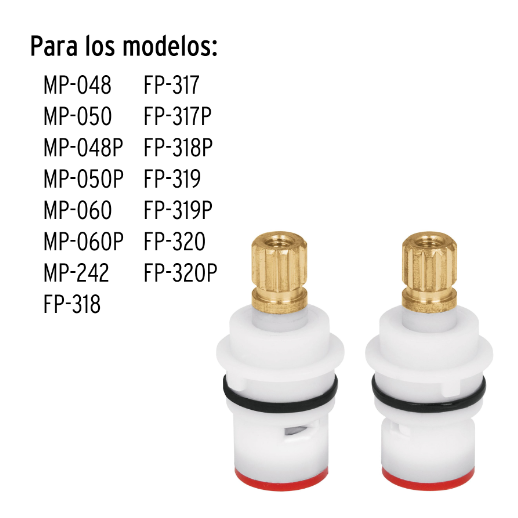 Juego de 2 cartuchos para mezcladoras plásticas, Basic