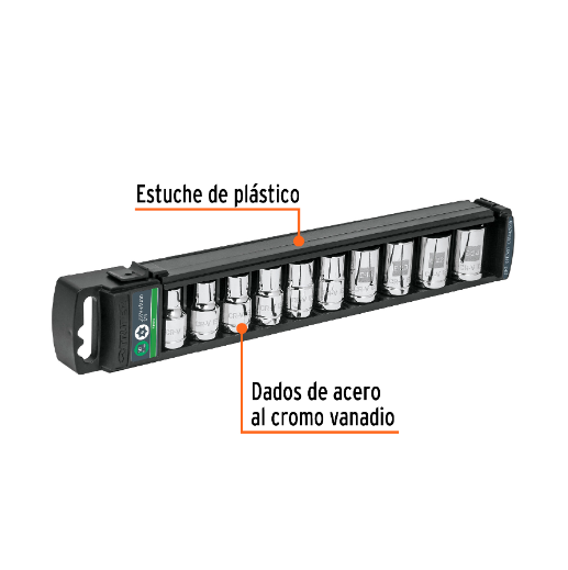 Juego dados, punta torx,1/2", 10 piezas