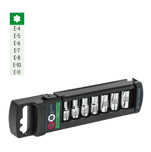 Juego dados torx hembra, 1/4", 7 piezas