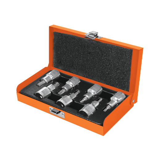 Juego dados punta torx, cuadro 1/2", 7 piezas
