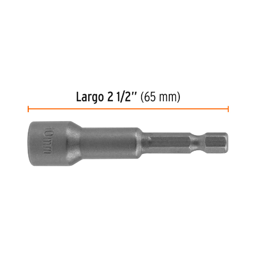 Juego dados magnéticos, 10 mm, 5 piezas, Truper Expert