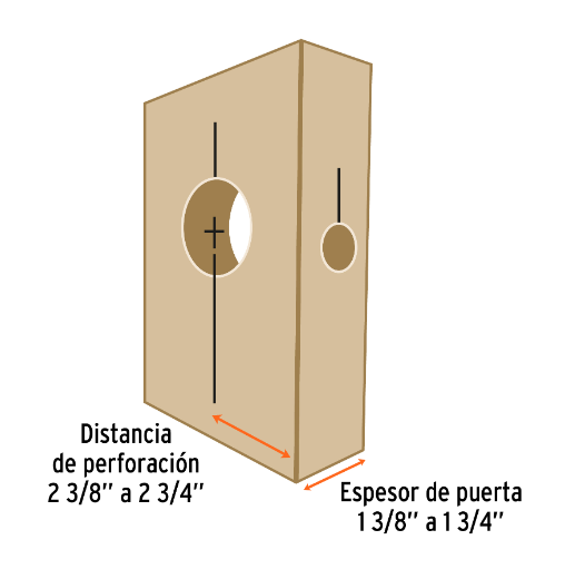 Juego bimetálico para instalar cerraduras, Truper Expert