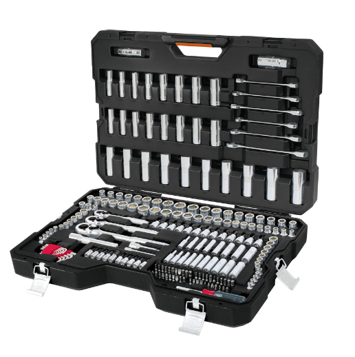 Juego autoclé, cuadro 1/4, 3/8 y 1/2", 217 piezas, std y mm