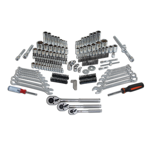 Juego autoclé, cuadro 1/4, 3/8 y 1/2", 210 piezas, std y mm