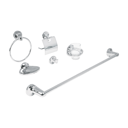 Juego accesorios para baño, 6 piezas, Aqua