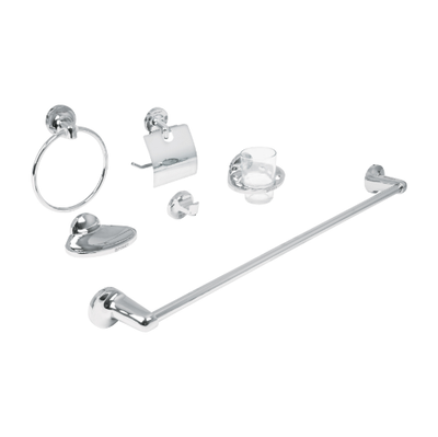Juego accesorios para baño, 6 piezas, Aqua