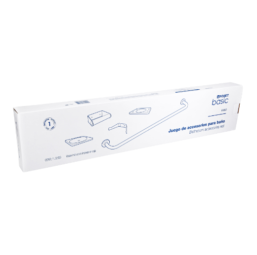 Juego accesorios baño, 5 piezas, basic
