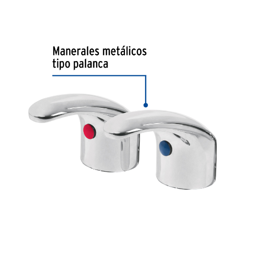 Juego 2 manerales tipo palanca para lavabo, Aqua