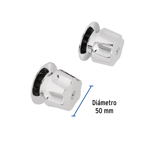 Juego 2 manerales para regadera, tipo cubo, basic