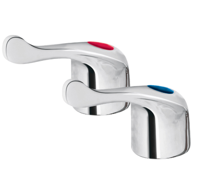 Juego 2 manerales para lavabo y fregadero,plásticos, palanca
