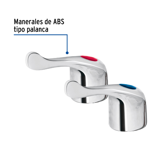 Juego 2 manerales para lavabo y fregadero,plásticos, palanca