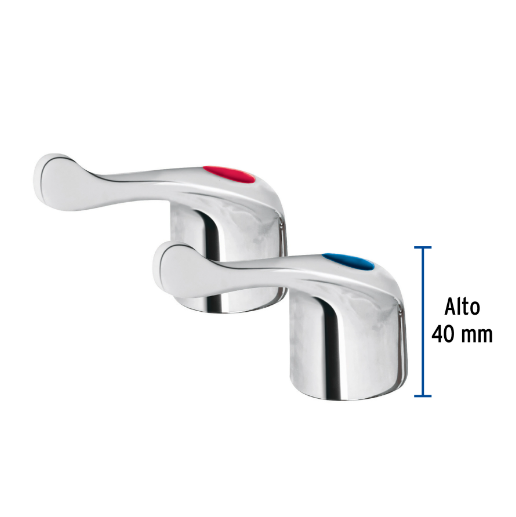 Juego 2 manerales para lavabo y fregadero,plásticos, palanca