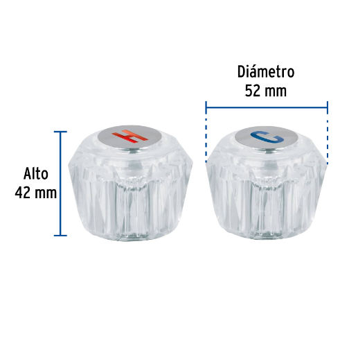 Juego 2 manerales para lavabo y fregadero, de acrílico,basic