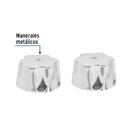 Juego 2 manerales lavabo y fregadero, hexagonal, Basic