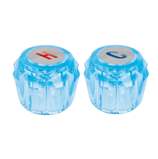 Juego 2 manerales de acrilico fregadero y lavabo azul, Basic