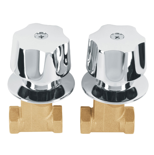 Juego 2 llaves empotrar, regadera, roscables, cubo, Basic