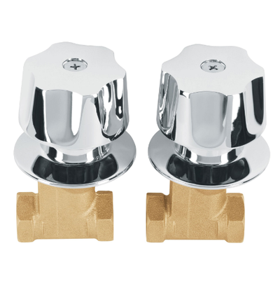 Juego 2 llaves empotrar, regadera, roscables, cubo, Basic